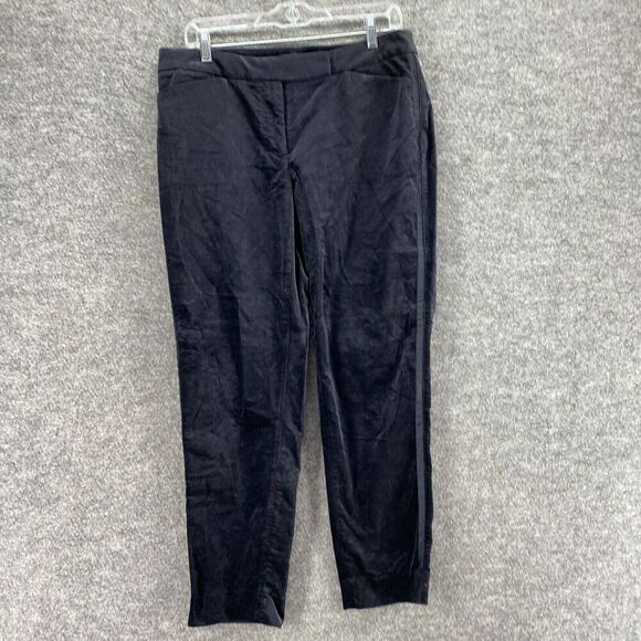 WHBL Pants Women 10 Black Mid Rise Flat Front The Slim Ankle Skinny - Picture 4 of 12